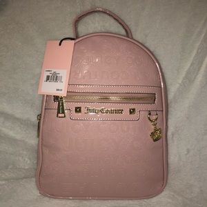 NWT Juicy Couture backpack glossy  pink  logo